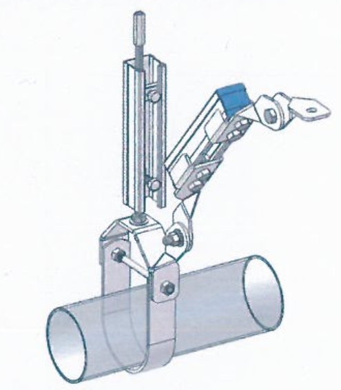 单根管道侧向刚性抗震支吊架(图1)